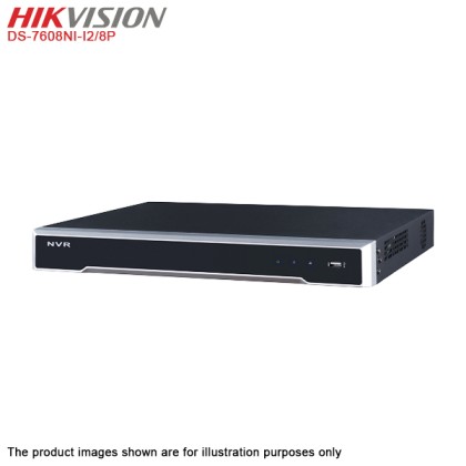 Hikvision DS-7608NI-I2/8P Up To 12MP 8 Channel 3840x2160P Embedded Plug & Play 4K NVR Hikvision DS-7608NI-I2/8P Up To 12MP 8 Channel 3840x2160P Embedded Plug & Play 4K NVR
